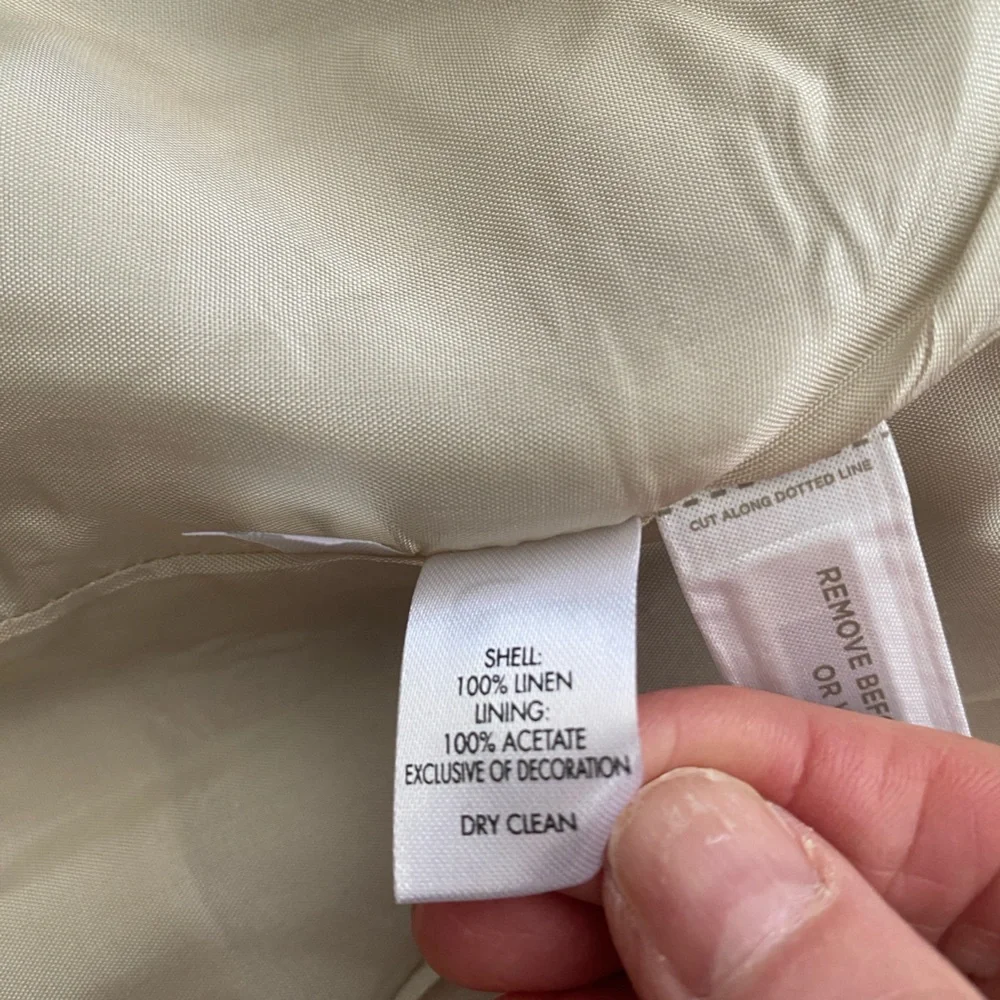 LOFT Ann Taylor LINEN Safari Blazer Size 8 Tan wBelt like new - Picture 4 of 13
